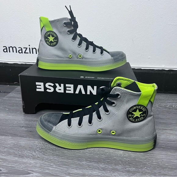 NWT Converse Chuck Taylor All Star High Ash Stone Lime Twist Women's 7.5 - Picture 2 of 13